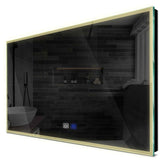 Specchio LED Rettangolare | Pulsanti touch | Funzione anti-appannamento | Luce bianca calda - Reyze Serie Edge Modello 1